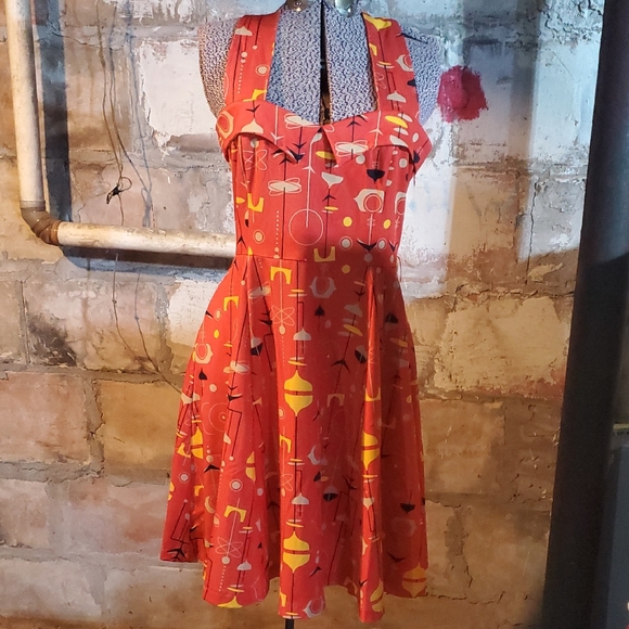 Sourpuss Dresses & Skirts - Sourpuss Red and Yellow Mini Dress